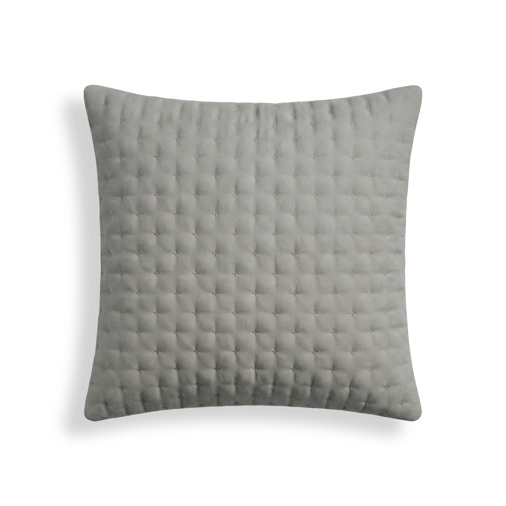 Plain quilted pillowcase Ash 65x65 cm