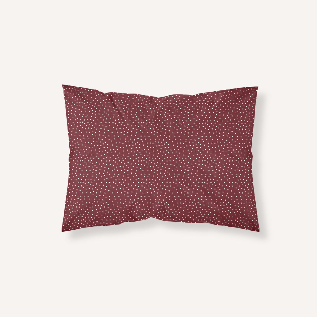 Christmas Dots Red Pillowcase