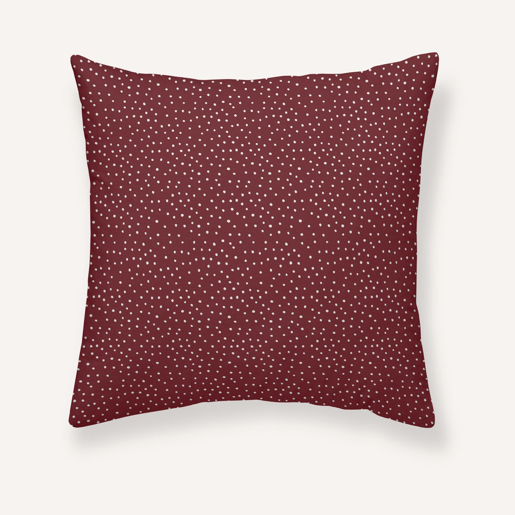 Christmas Dots Red Pillowcase