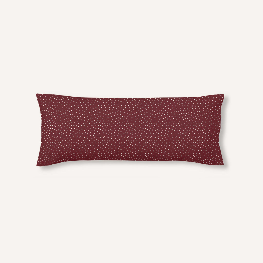Christmas Dots Red Pillowcase