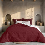 Duvet cover with clicks Christmas Dots Red
