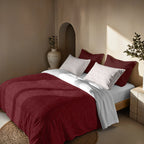 Duvet cover with clicks Christmas Dots Red