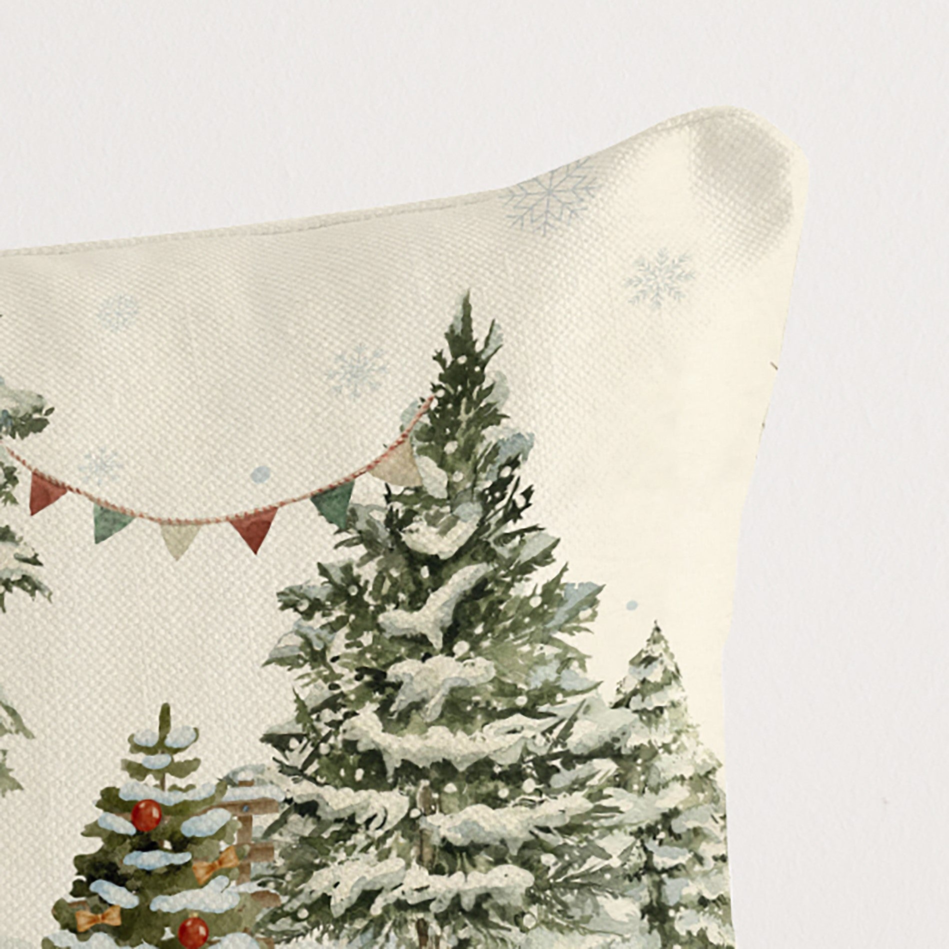 100% cotton Christmas House C cushion cover 30x50 cm