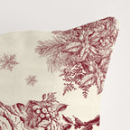 100% cotton Christmas Red Toile cushion cover A 50x50 cm