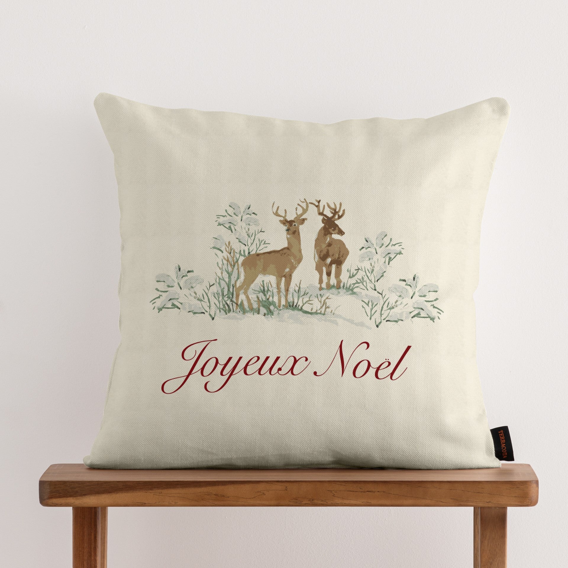 100% cotton cushion cover Cerf B 50x50 cm