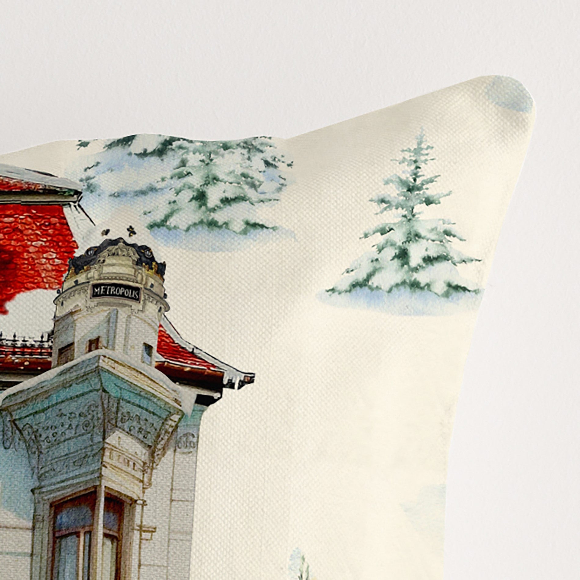 100% cotton cushion cover Christmas City B 50x50 cm