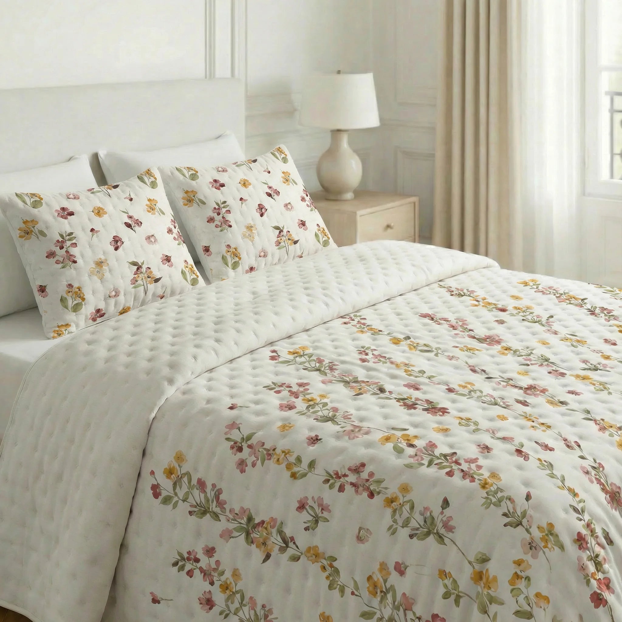 Colcha boutí estampada Morella tacto suave