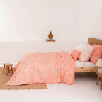 Estarit Coral 200 thread count percale duvet cover