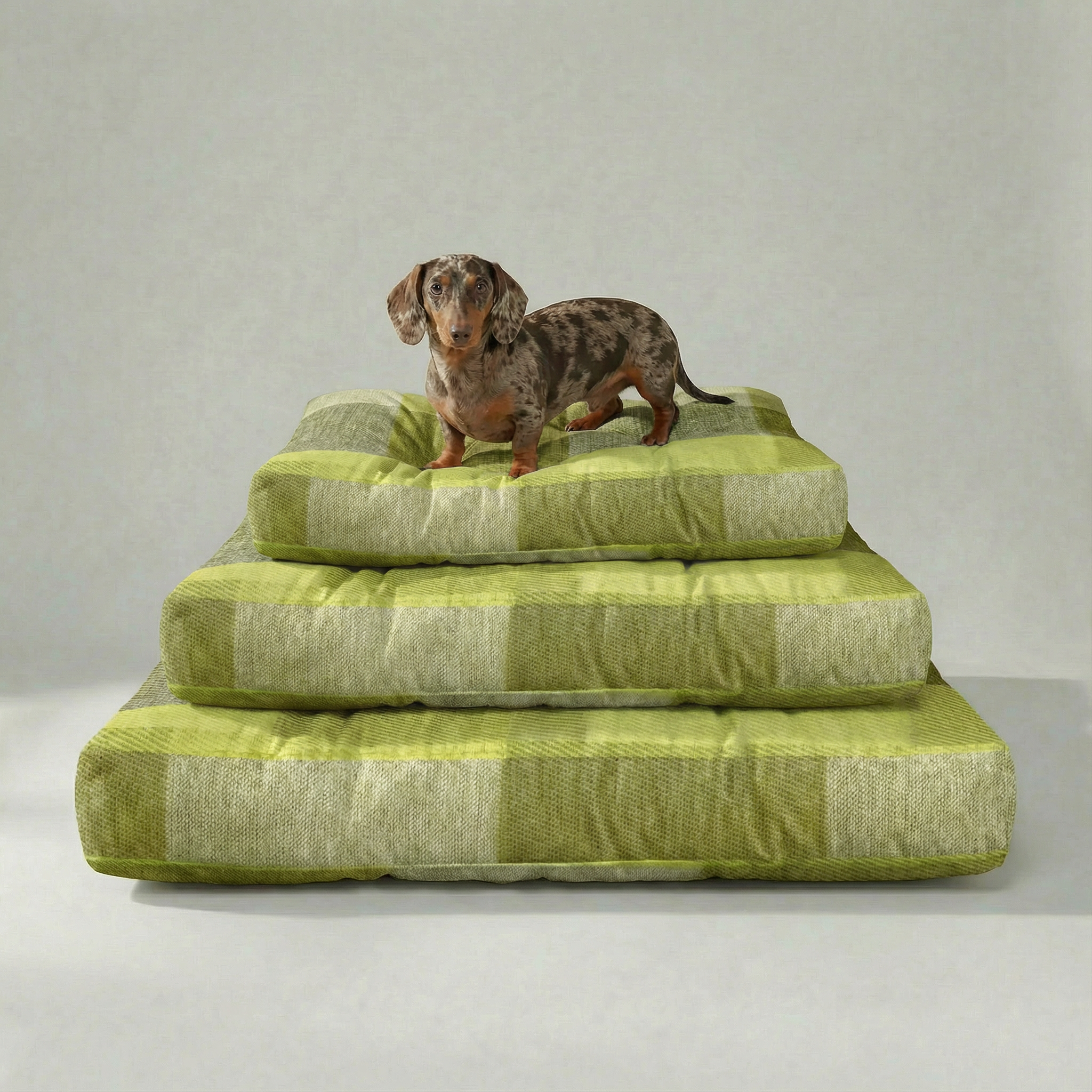 Cama para mascota gruesa y acolchada con acabado antimanchas Bath Verde