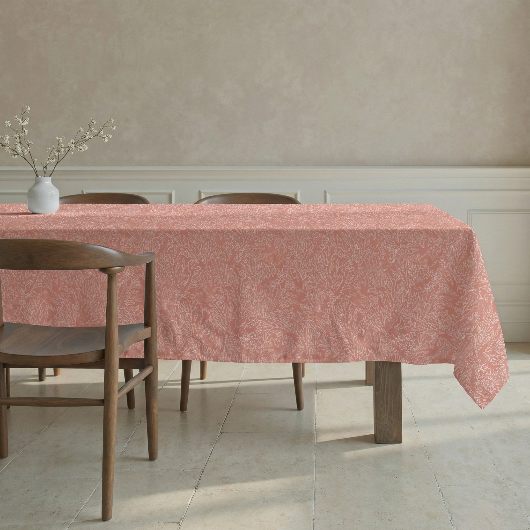 Fitted sheet Begur Coral percale 200 threads