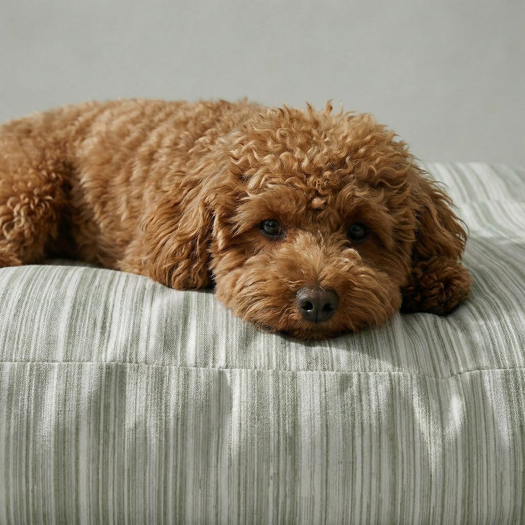 Cama para mascota gruesa y acolchada con acabado antimanchas Lluc Verde
