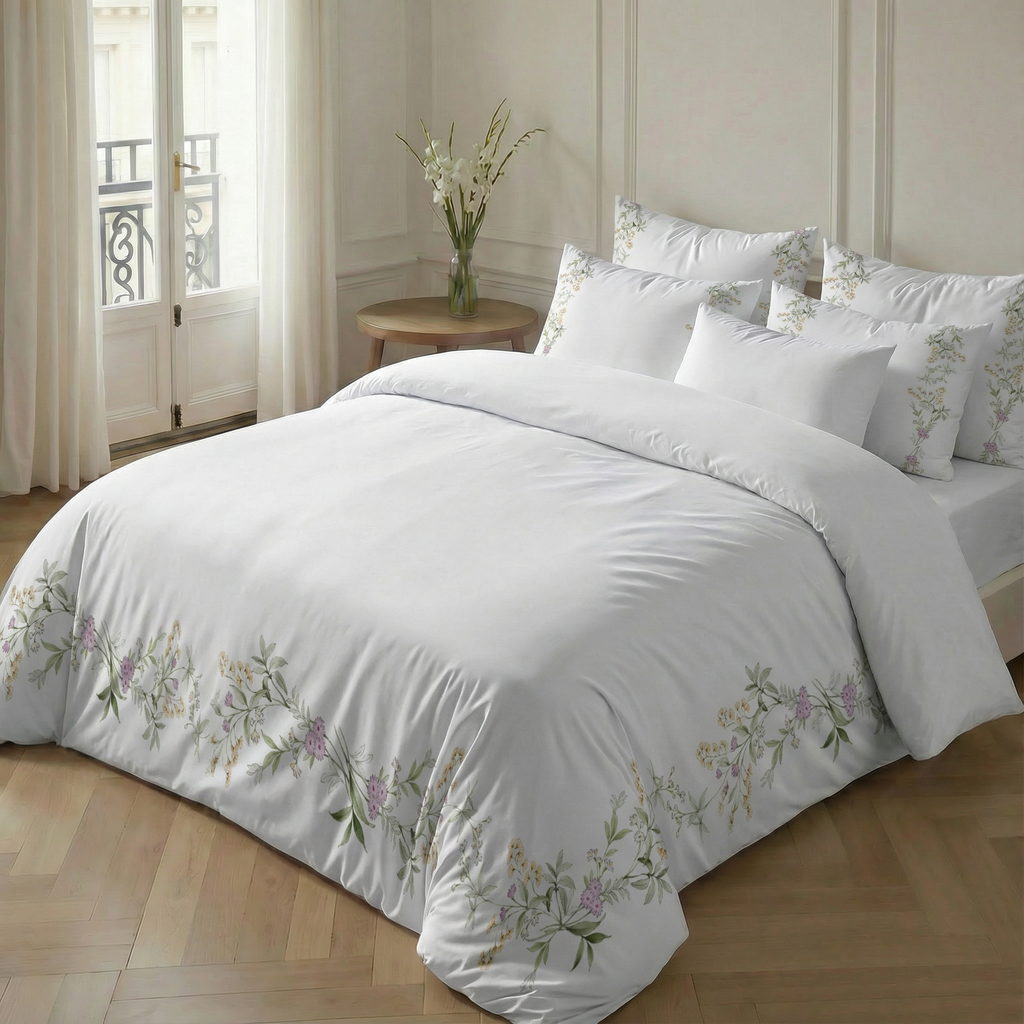 Housse de couette en percale Castalla, 200 fils au pouce carré