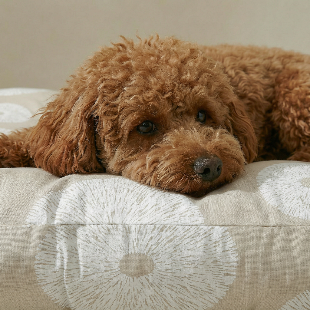 Cama para mascota gruesa y acolchada con acabado antimanchas Lolani