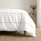 Housse de couette réversible en percale, 200 fils/cm², Corail Ibiza