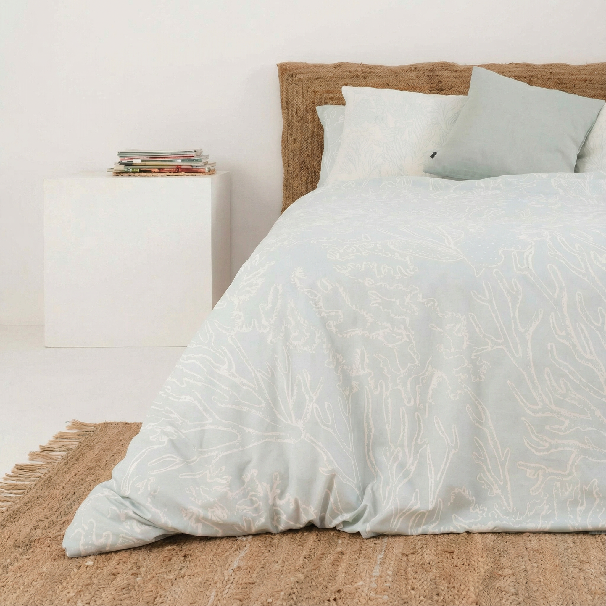 Estarit Mint 200 Thread Count Percale Duvet Cover