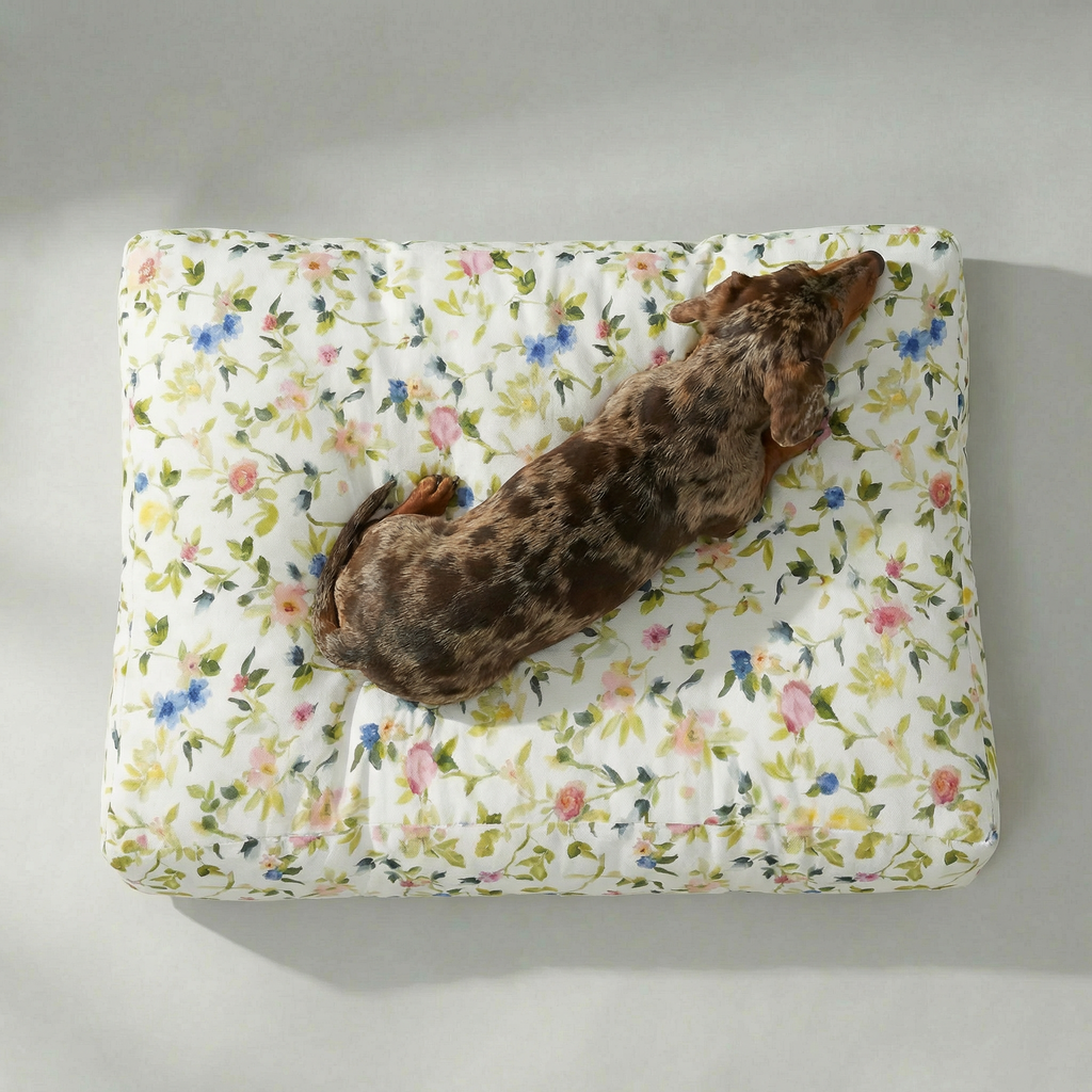 Cama para mascota gruesa y acolchada con acabado antimanchas Leeds Verde