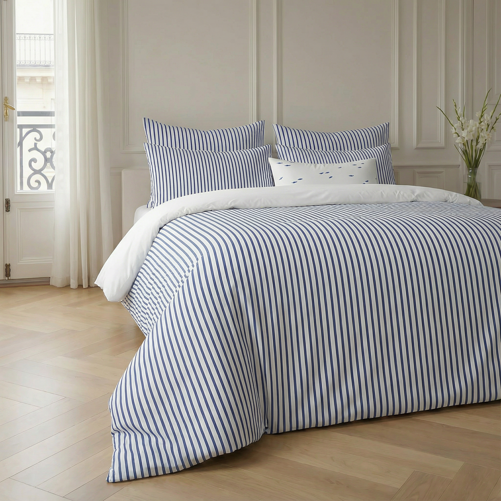 Tavernes percale duvet cover, 200 thread count