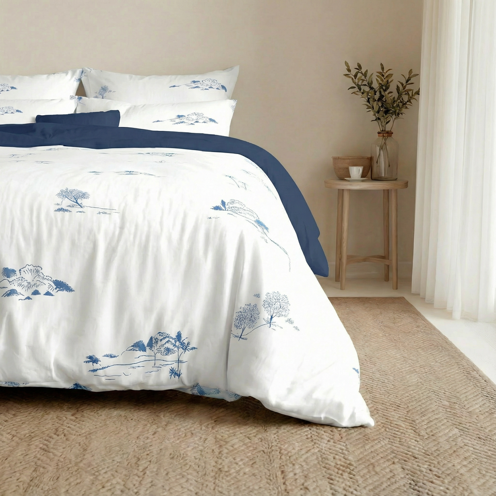 Mareny percale duvet cover, 200 thread count