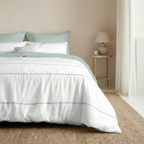 Housse de couette réversible en percale, 200 fils/cm², Menthe-Ibiza Mint