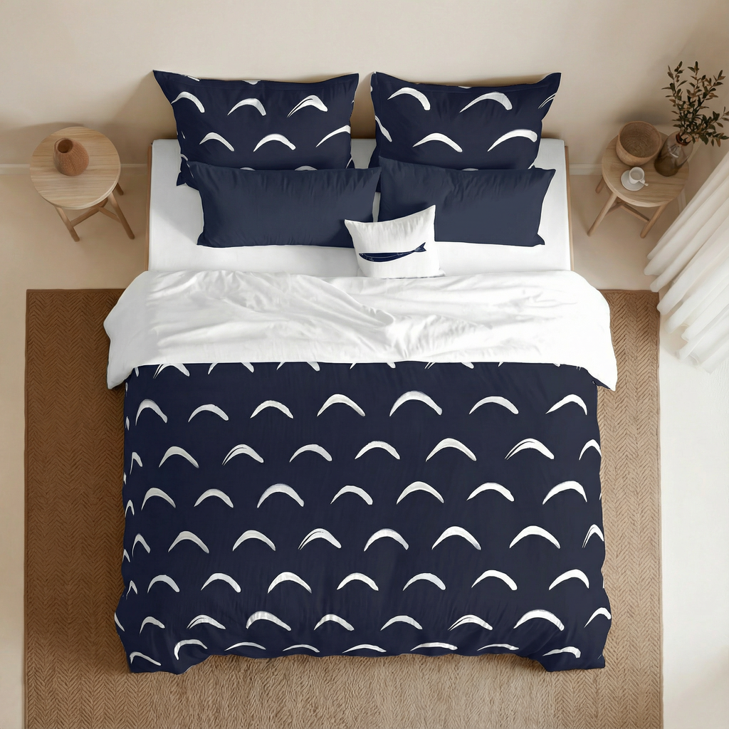 Calella Blue Duvet Cover 200 Threads