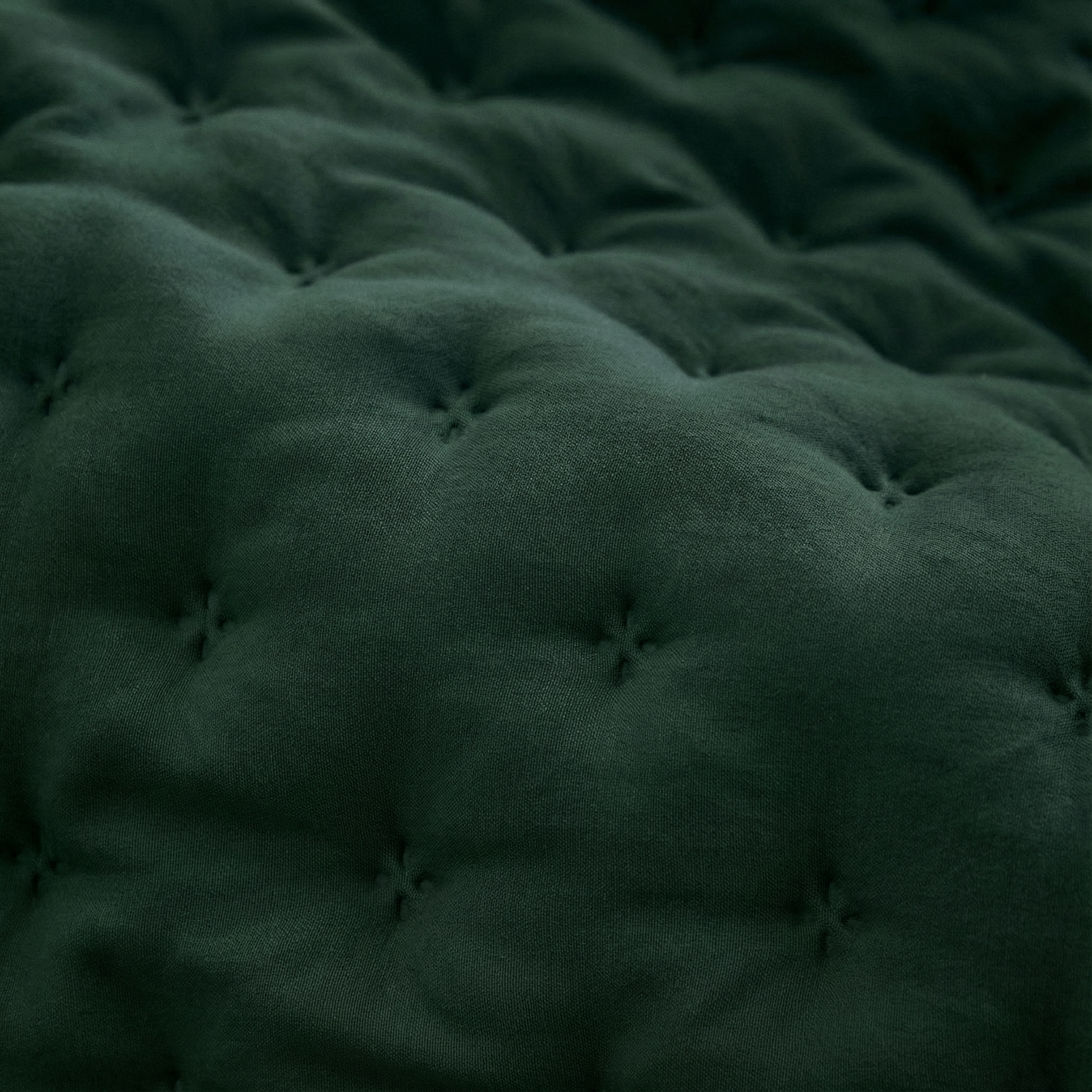 Colcha lisa acolchada Azul Esmeralda tacto suave
