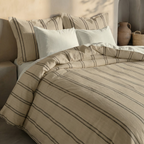 Sargaret percale duvet cover, 200 thread count