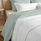 Housse de couette réversible en percale, 200 fils/cm², Menthe-Ibiza Mint