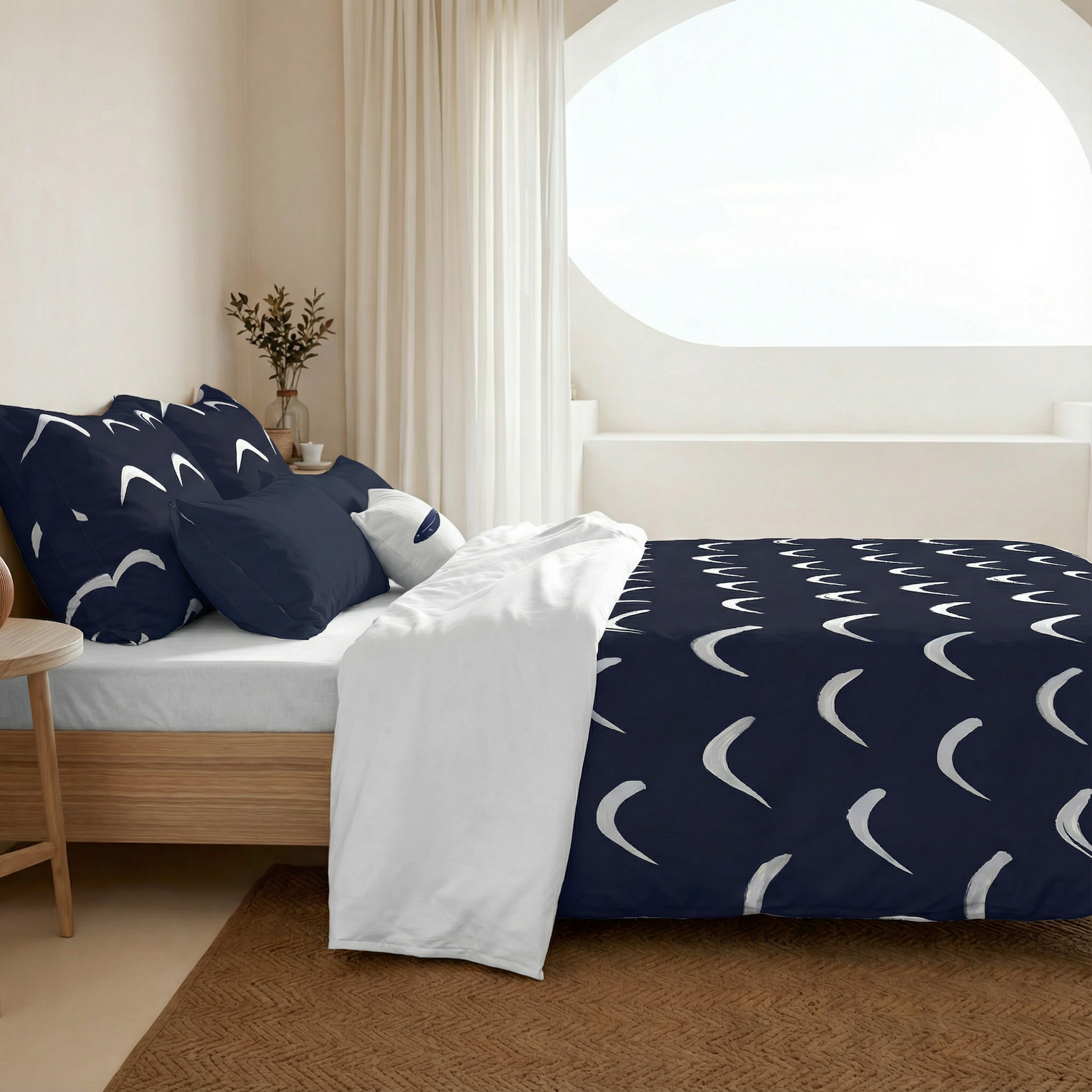 Housse de couette Calella Bleu 200 fils