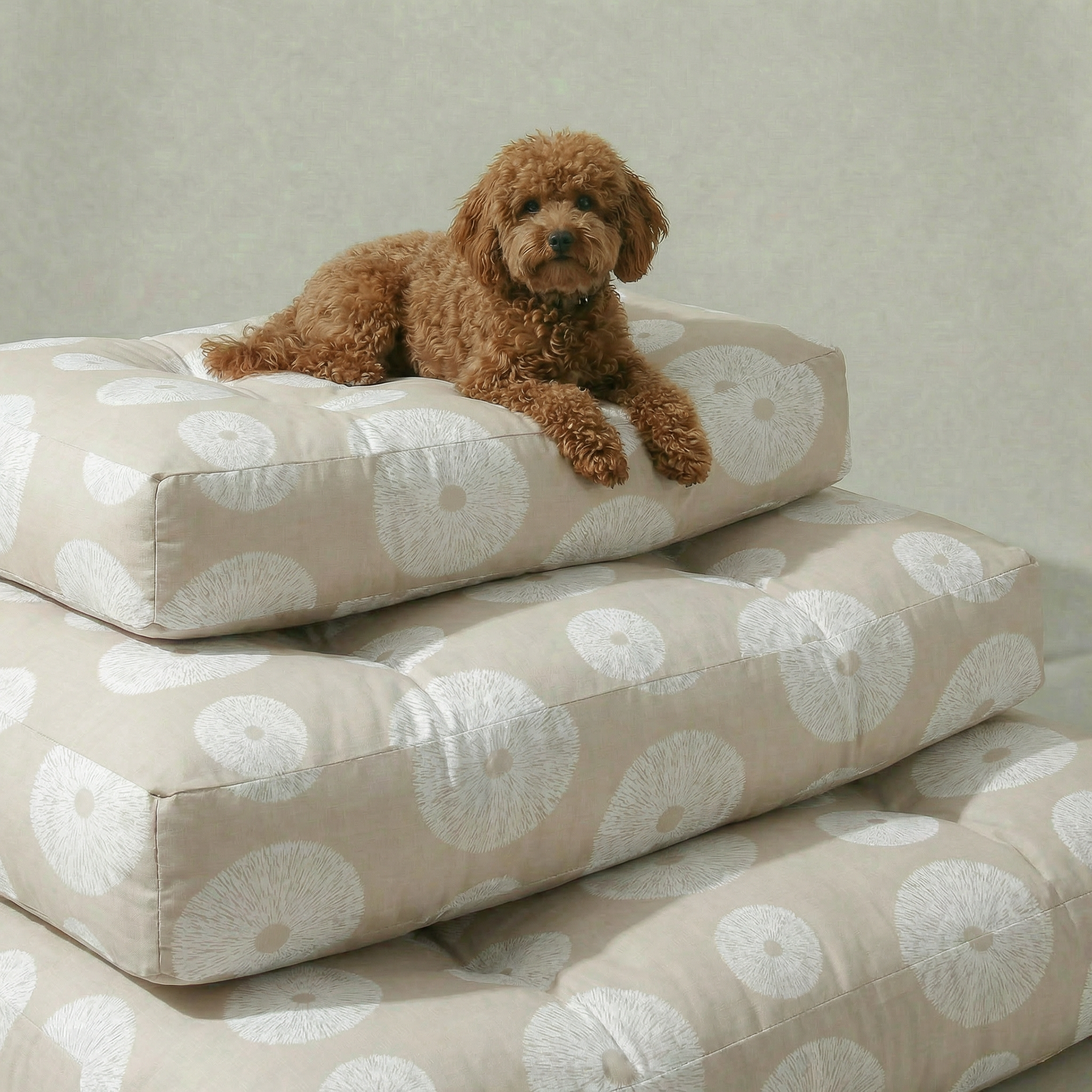 Cama para mascota gruesa y acolchada con acabado antimanchas Lolani