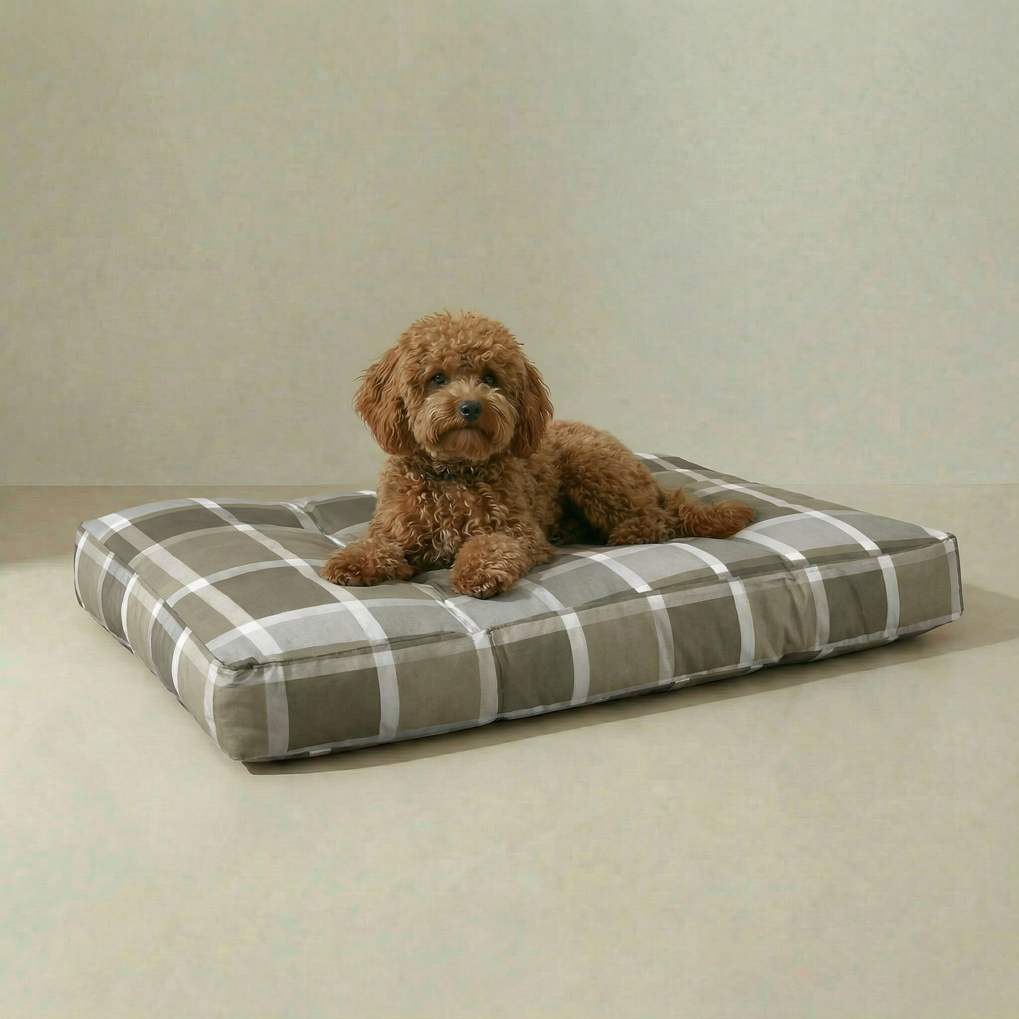 Cama para mascota gruesa y acolchada con acabado antimanchas Sutton Marron