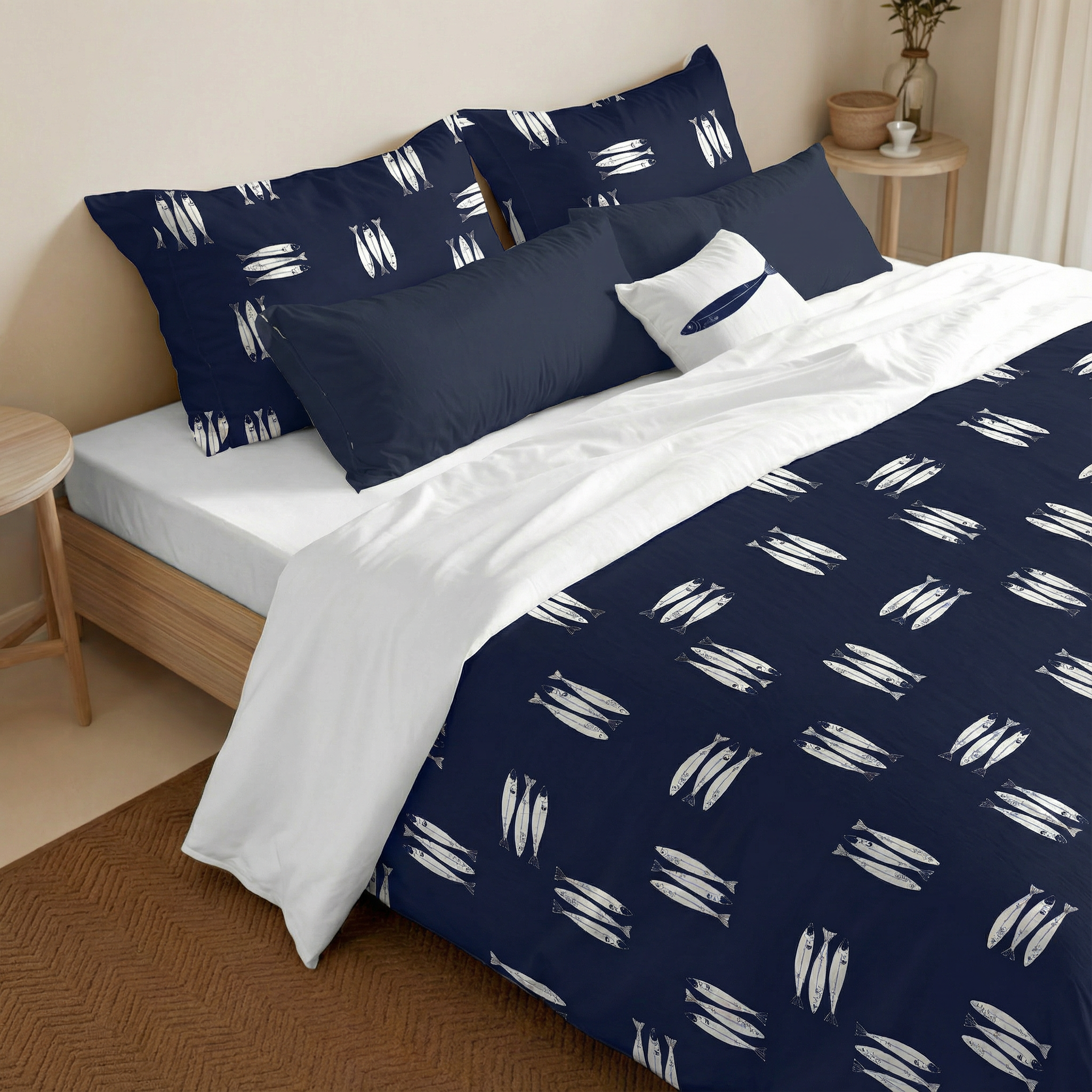 Housse de couette Oropesa Bleu 200 fils