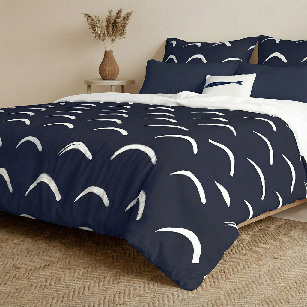 Calella Blue Duvet Cover 200 Threads