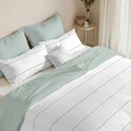 Housse de couette réversible en percale, 200 fils/cm², Menthe-Ibiza Mint