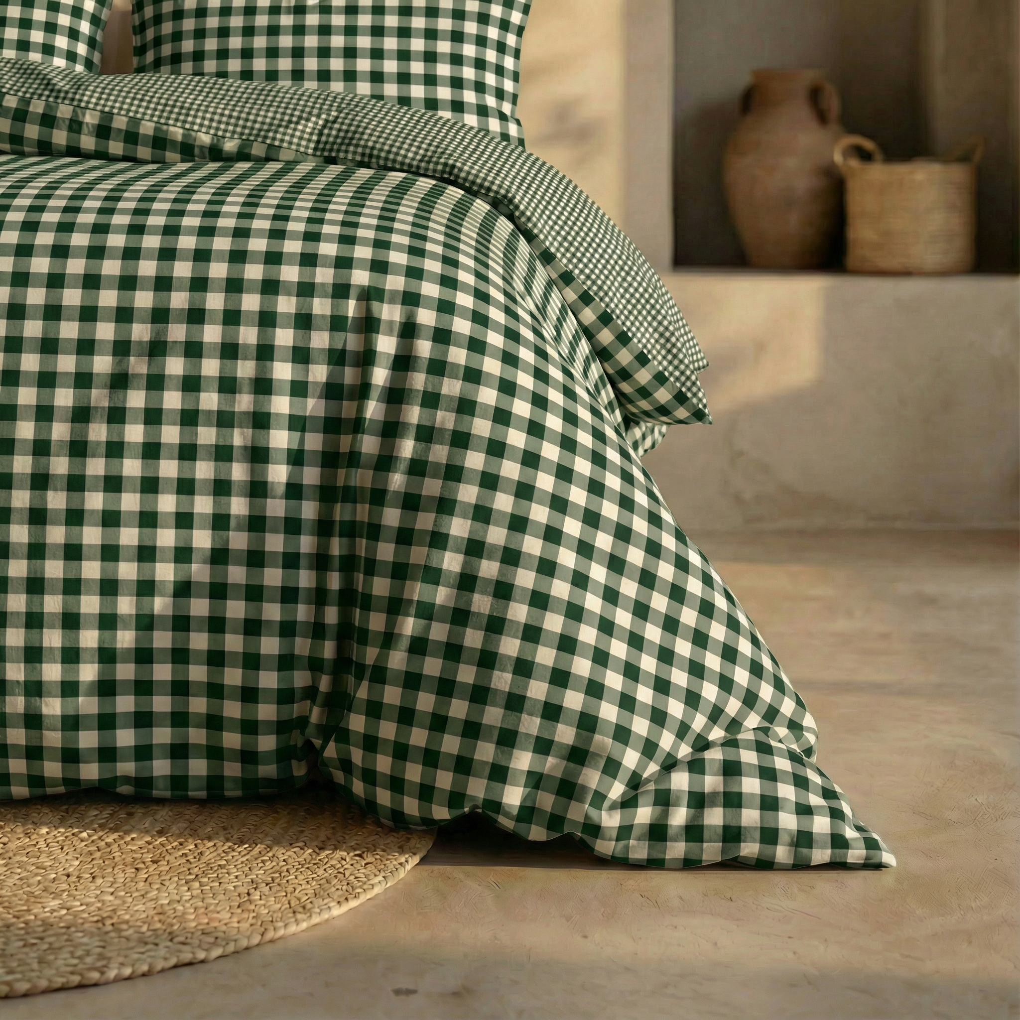 Housse de couette réversible Aielo Botella, percale 200 fils