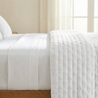 Colcha lisa acolchada Blanco tacto suave