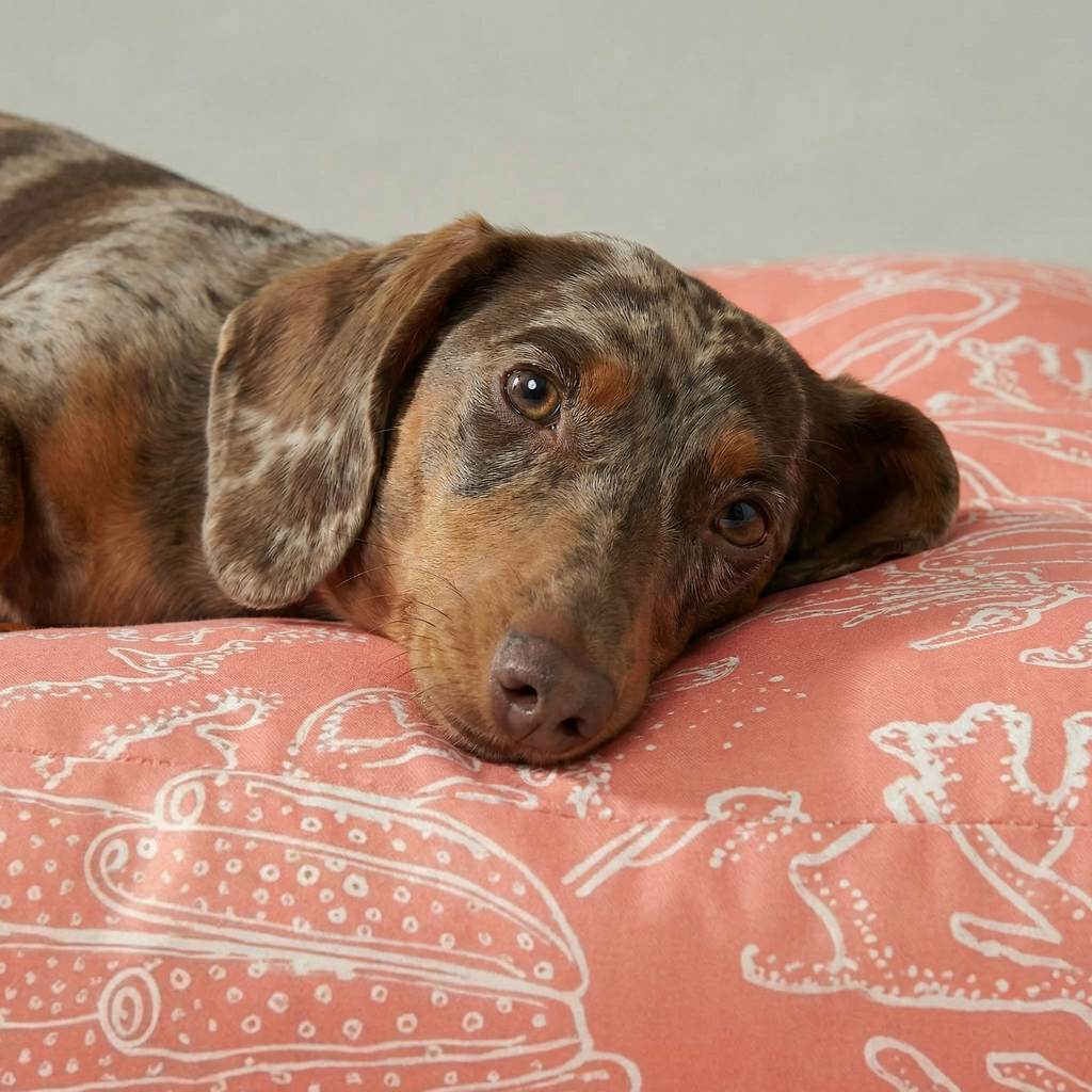 Lit pour animaux de compagnie Estarit Coral, épais et rembourré, avec finition résistante aux taches