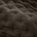Colcha lisa acolchada Marrón Oscuro tacto suave