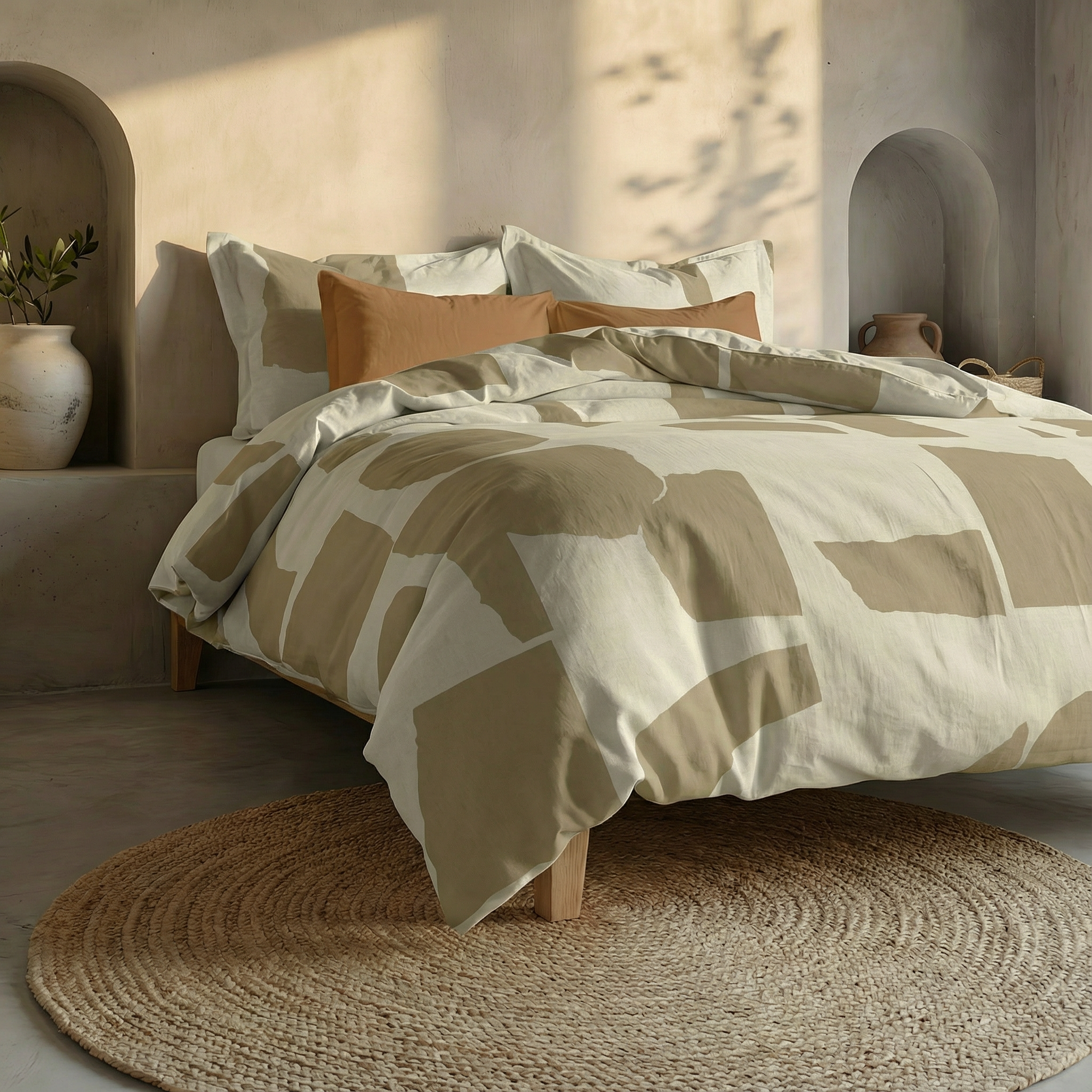 Housse de couette en popeline 300 fils Almoradí