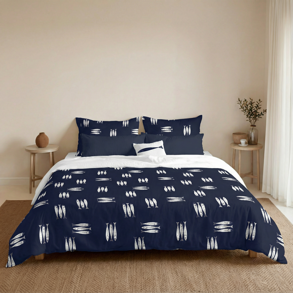 Oropesa Blue Duvet Cover 200 Threads