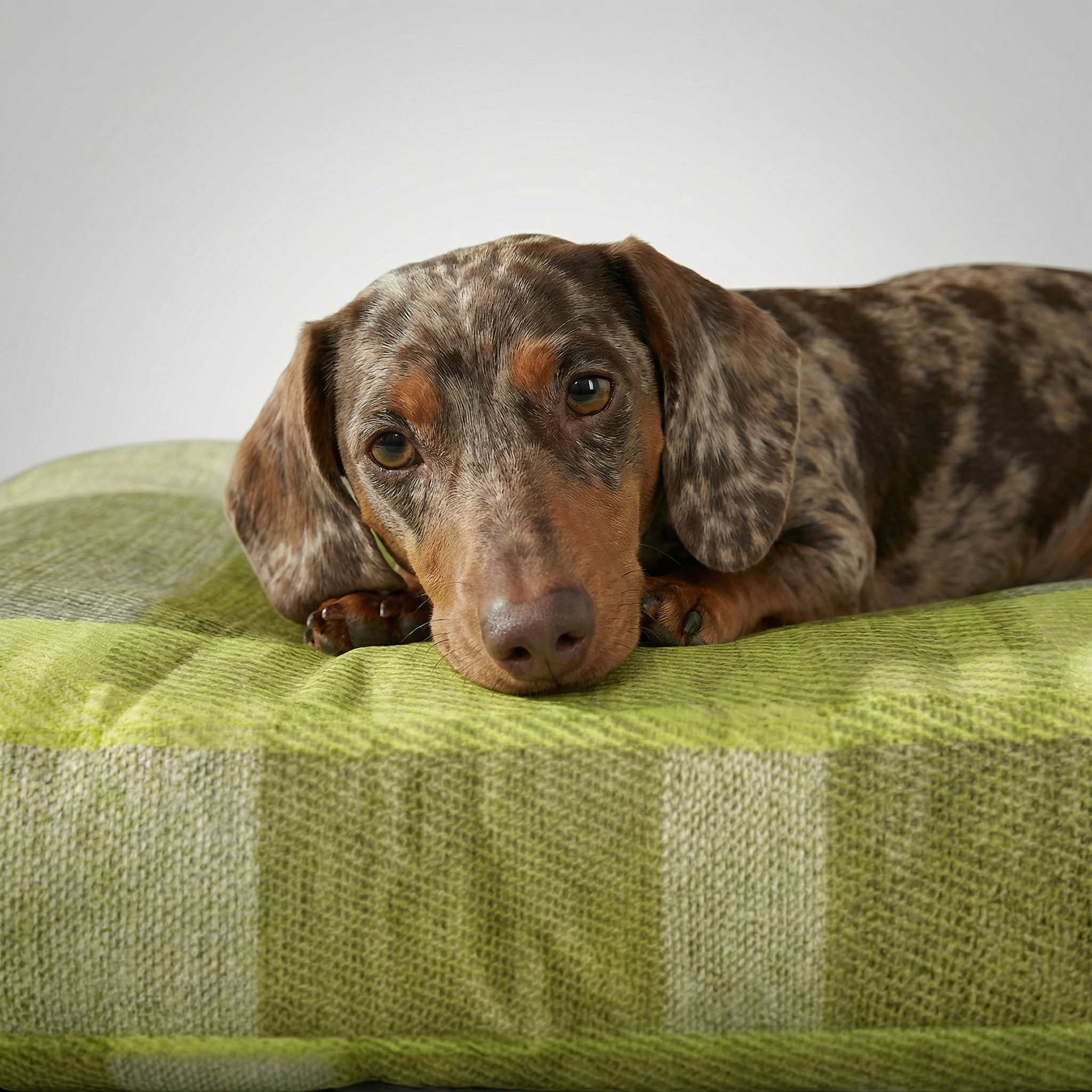 Cama para mascota gruesa y acolchada con acabado antimanchas Bath Verde