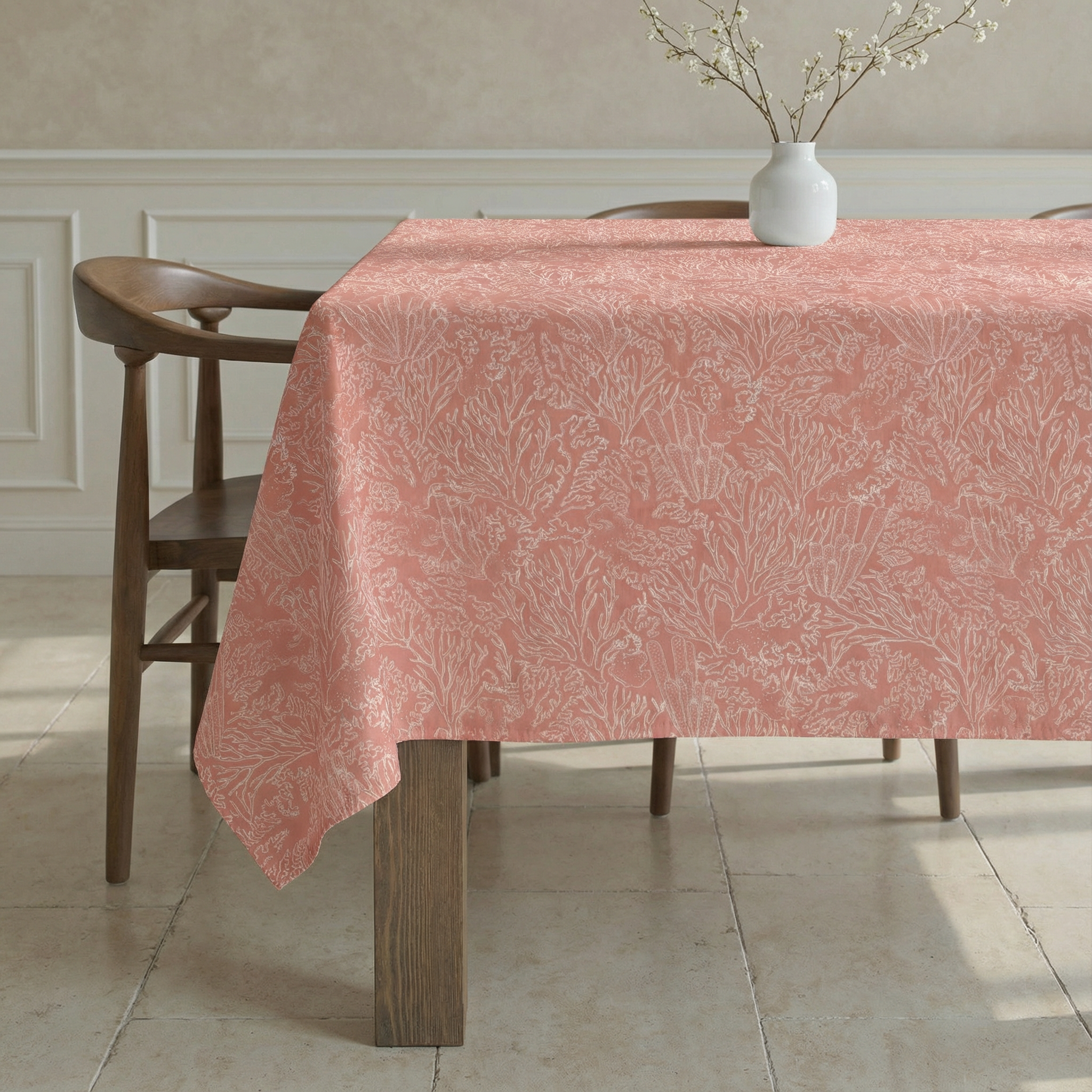 Fitted sheet Begur Coral percale 200 threads