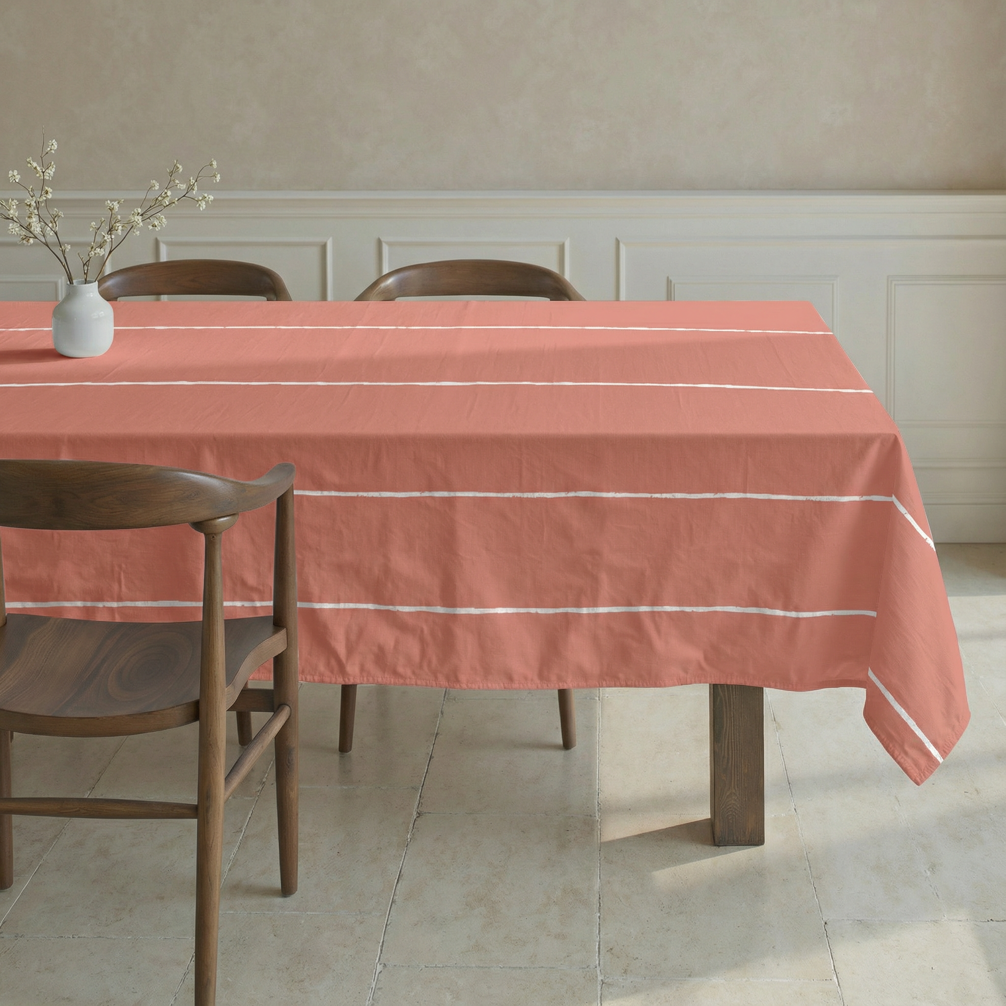 Drap housse Begur Coral percale 200 fils