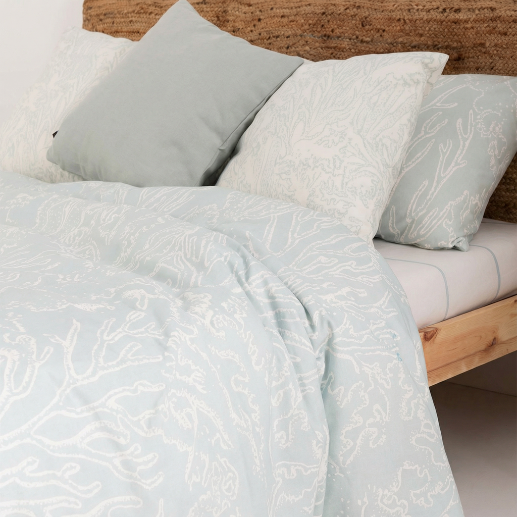 Estarit Mint 200 Thread Count Percale Duvet Cover