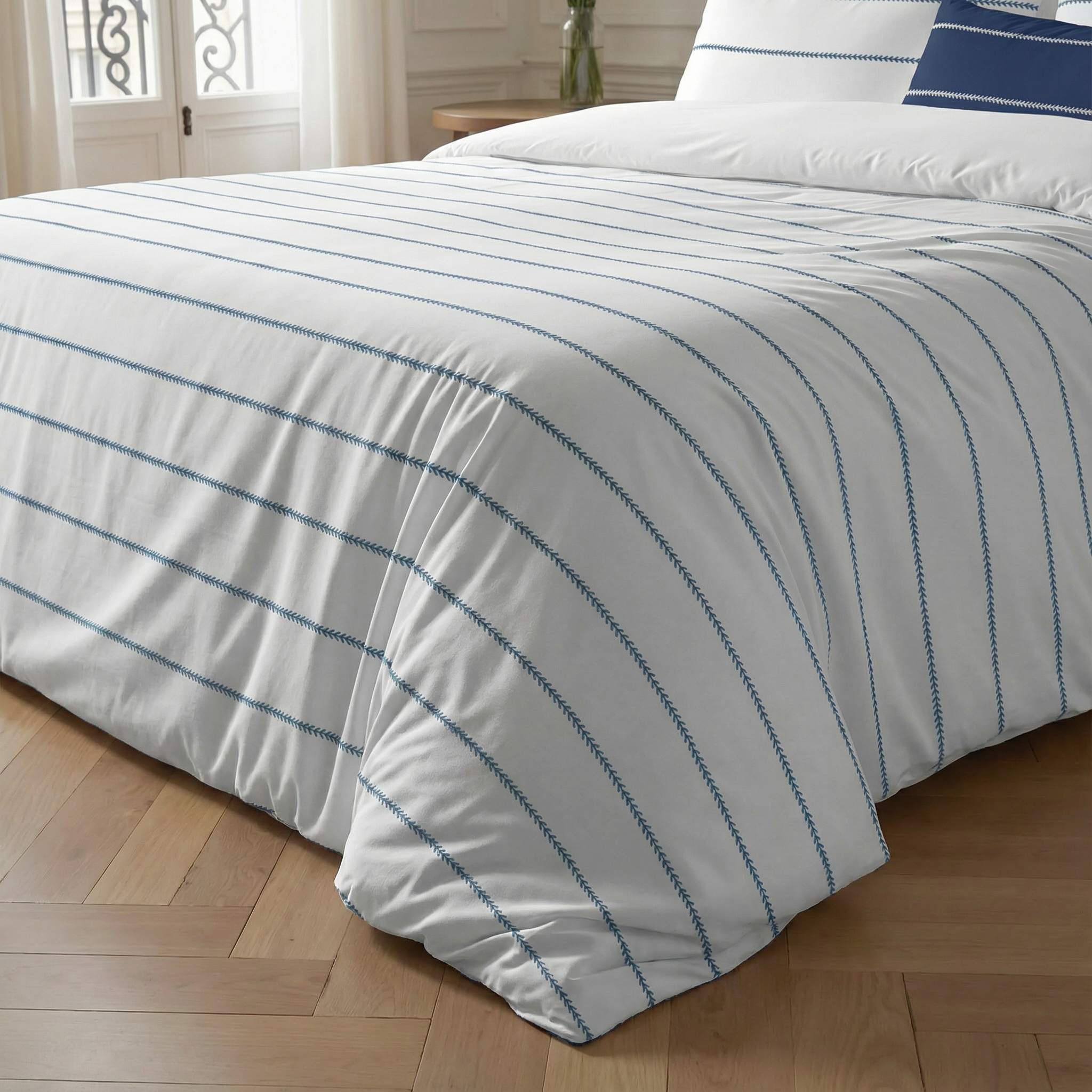 Piles percale duvet cover, 200 thread count