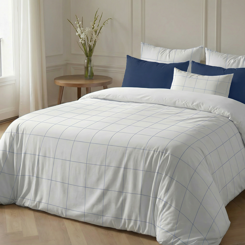 Borriana 200 thread count percale duvet cover