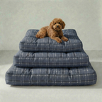 Cama para mascota gruesa y acolchada con acabado antimanchas Camilo Blue