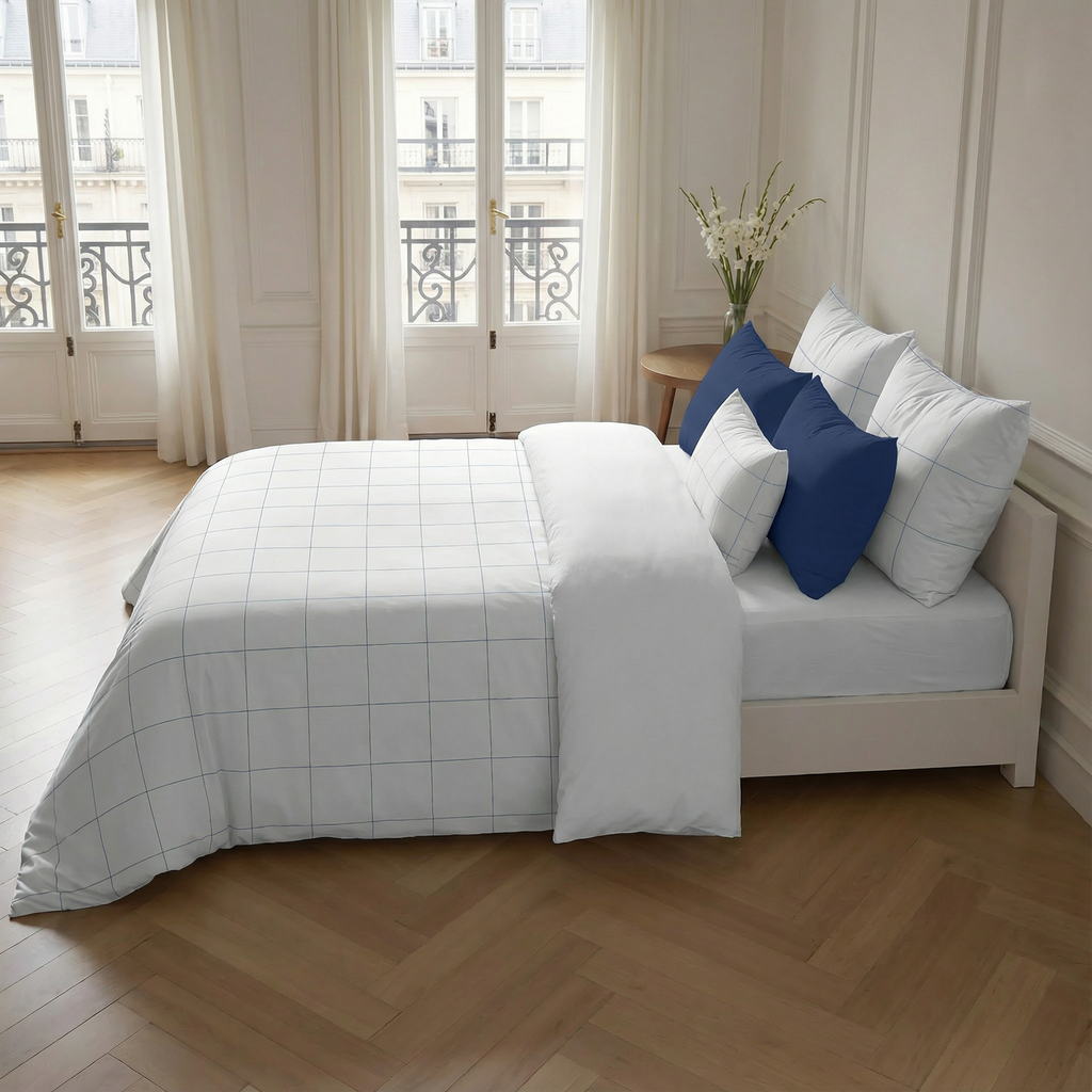 Borriana 200 thread count percale duvet cover