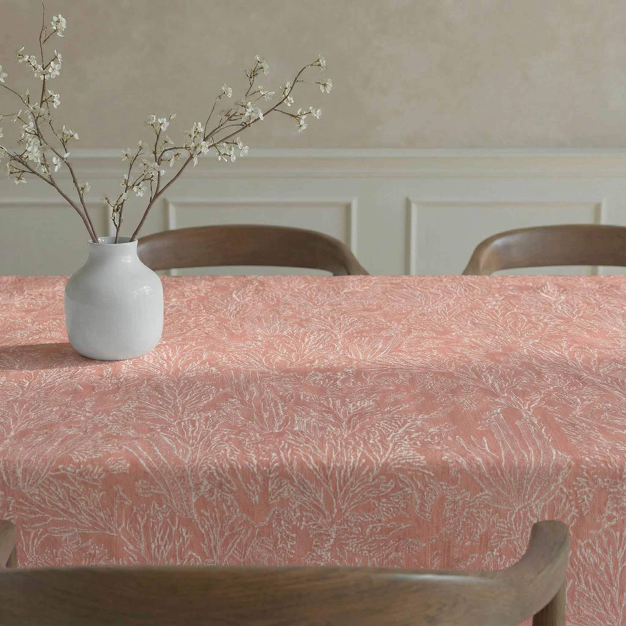 Fitted sheet Begur Coral percale 200 threads