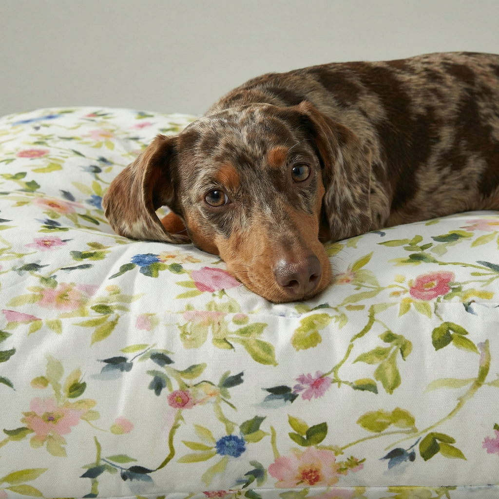Cama para mascota gruesa y acolchada con acabado antimanchas Leeds Verde