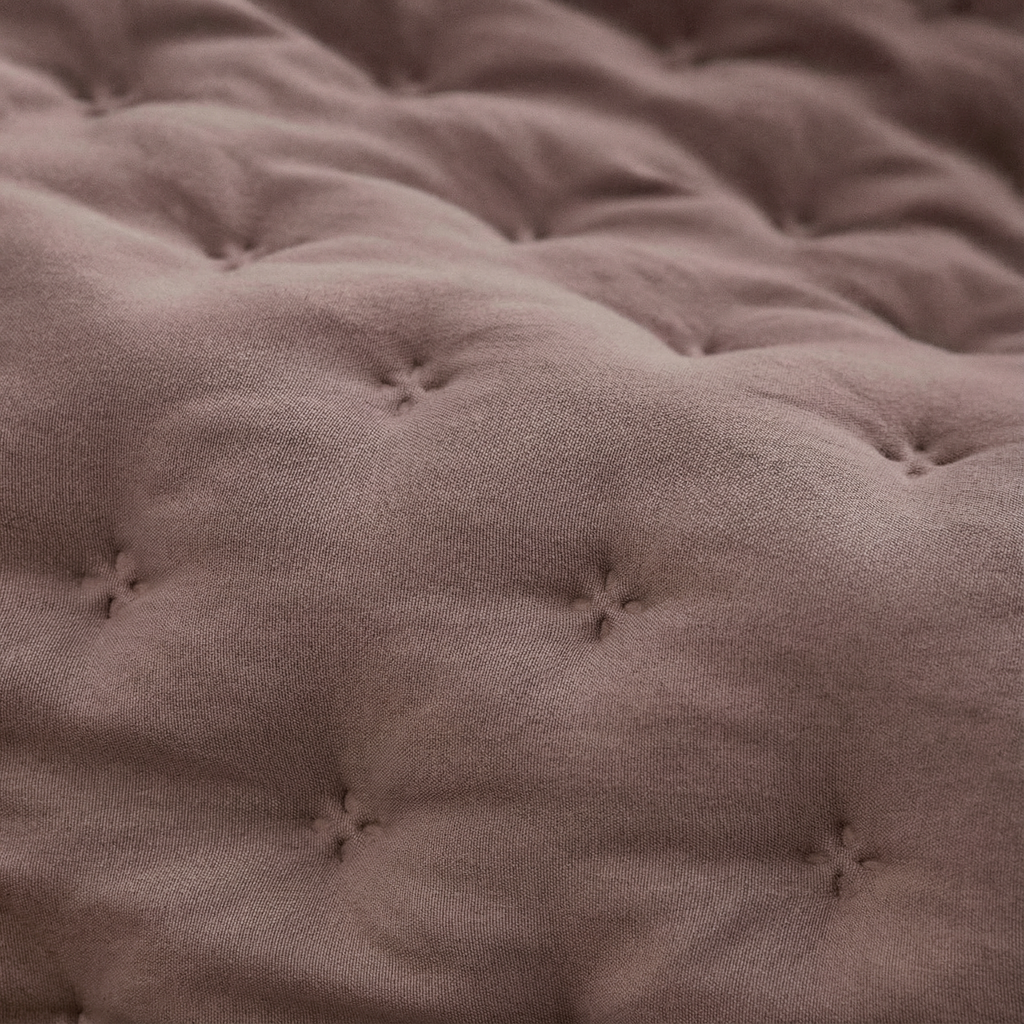 Colcha lisa acolchada Rosa Empolvado tacto suave